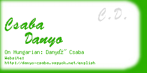 csaba danyo business card